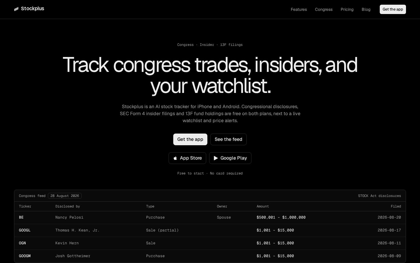 StockPlus Homepage