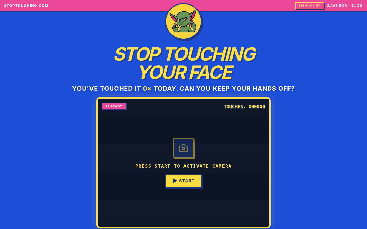 Stoptouching.com Homepage