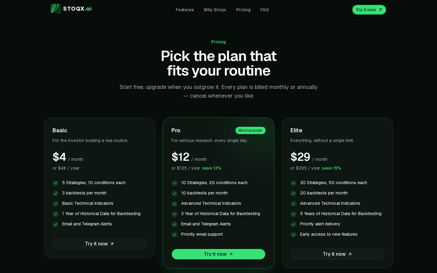 Stoqx.ai Pricing