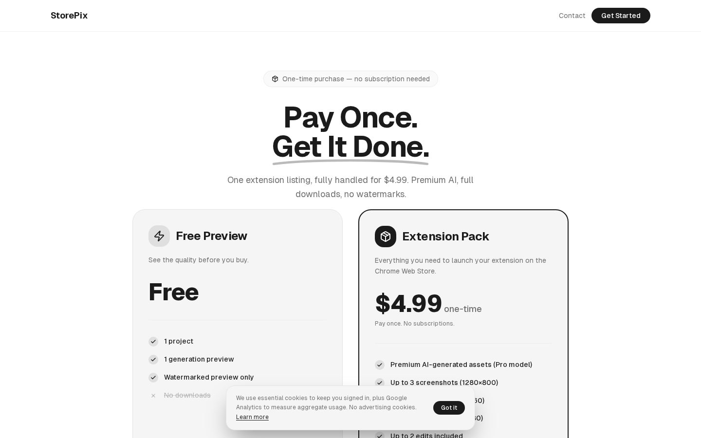 StorePix Pricing