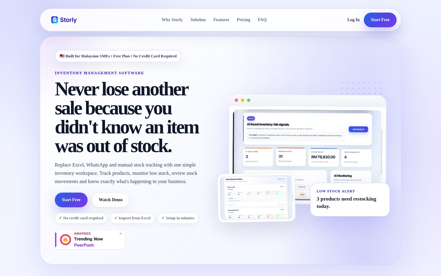 Storly Homepage