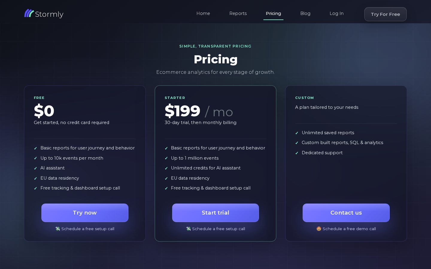 Stormly Pricing