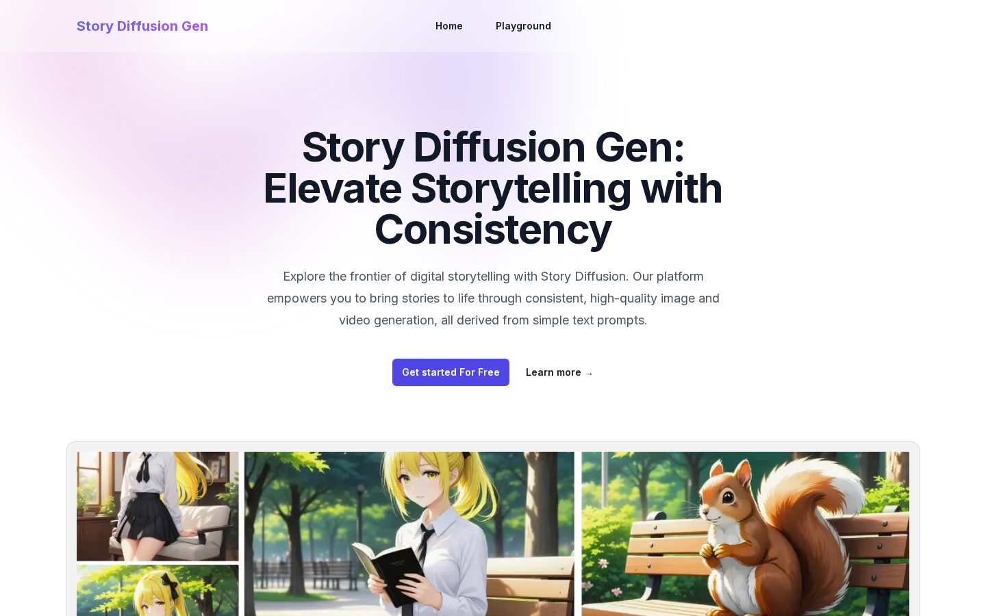 Story Diffusion Gen Homepage