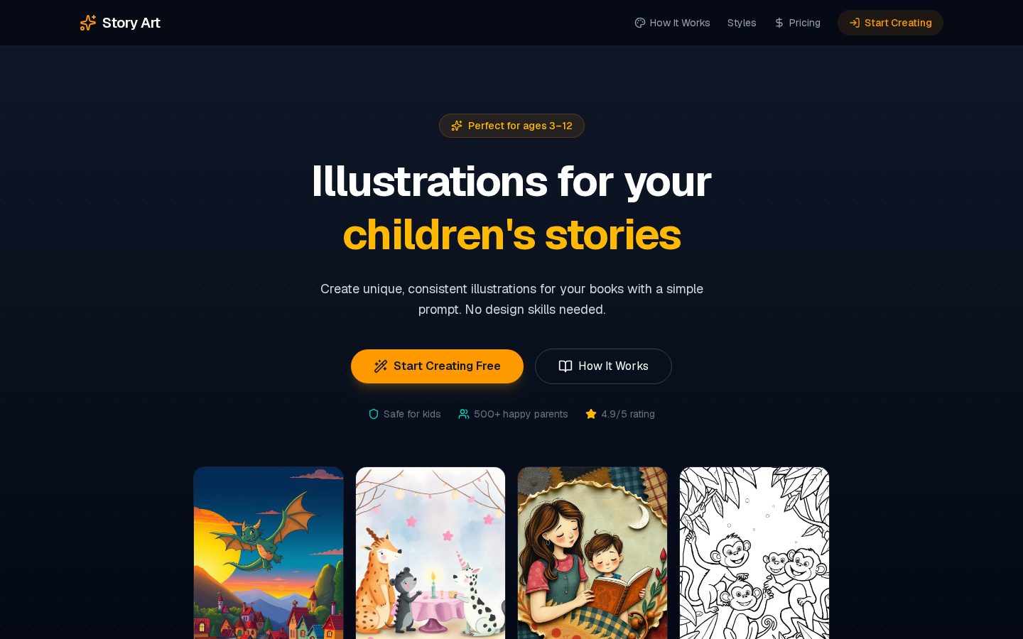 StoryArtAI Homepage