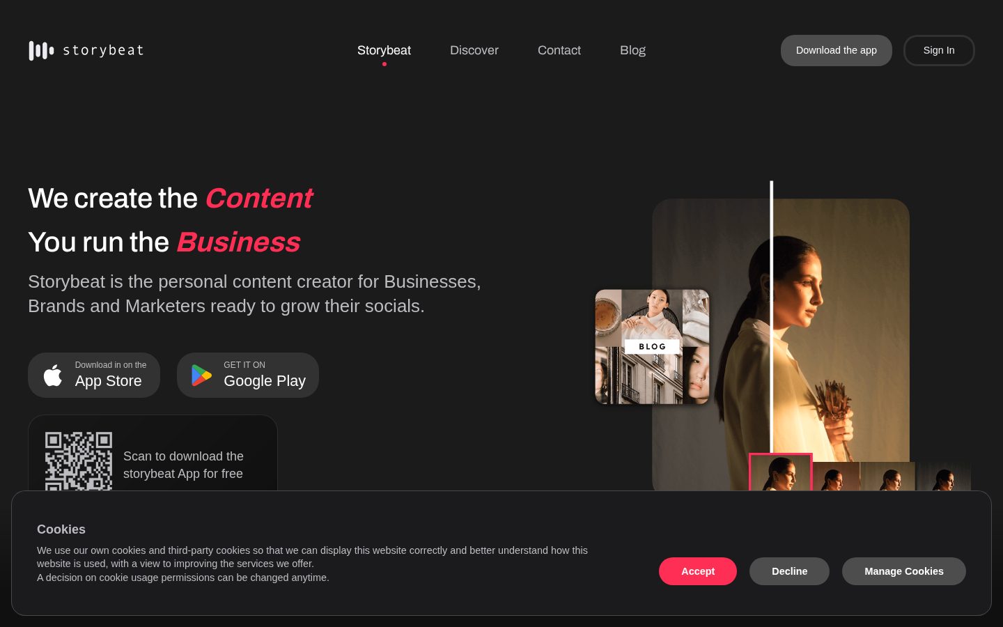 Storybeat Homepage