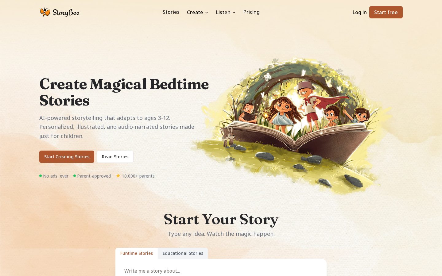 StoryBee Homepage