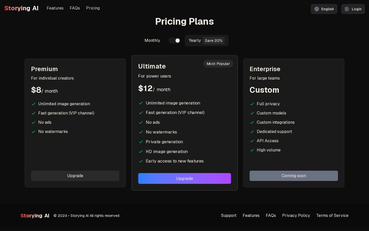 Storying AI-free-to-use AI image generator tools. Pricing