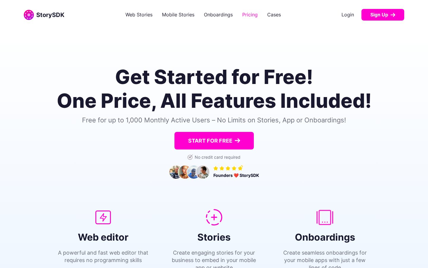StorySDK Pricing