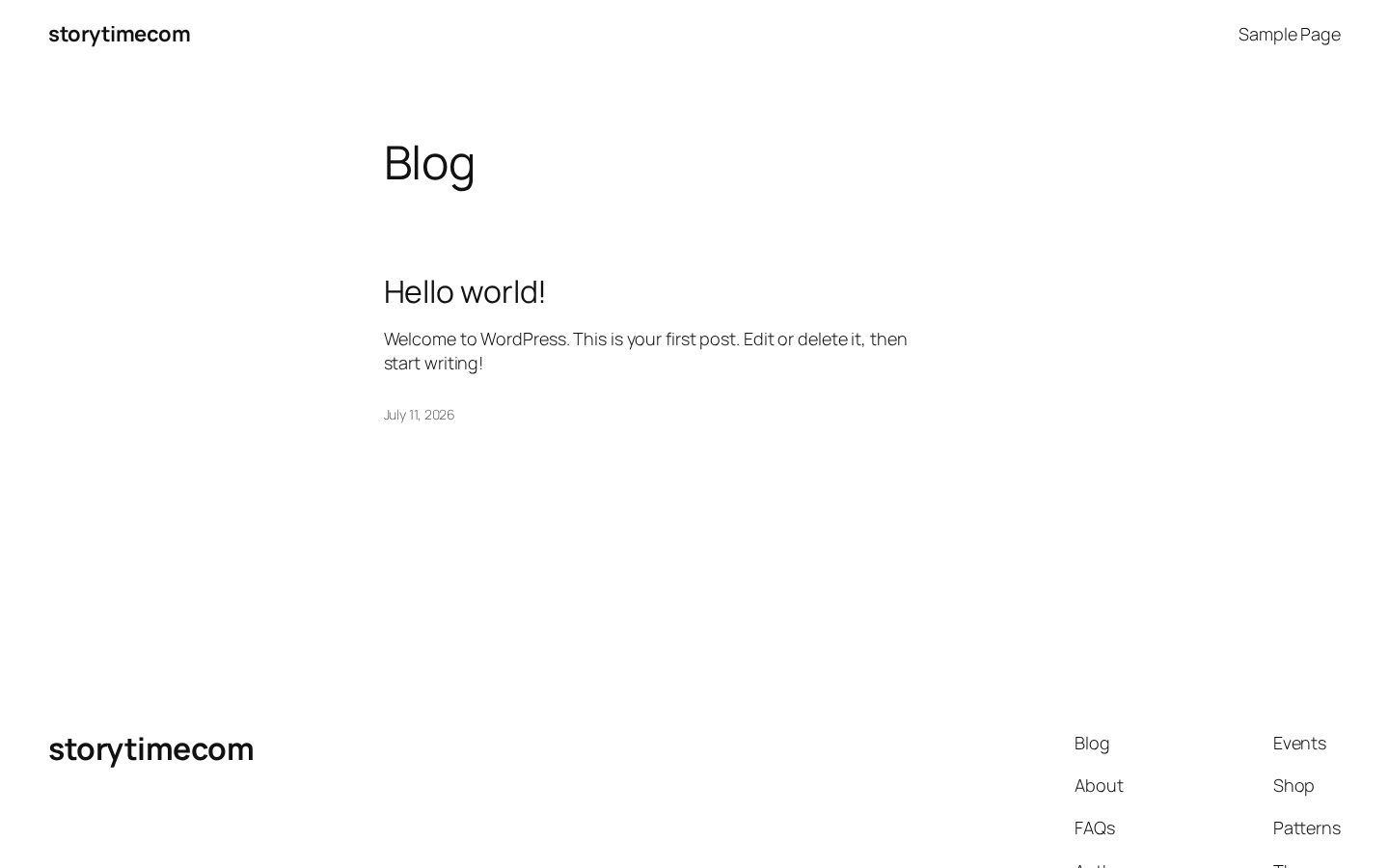 Storytime Homepage