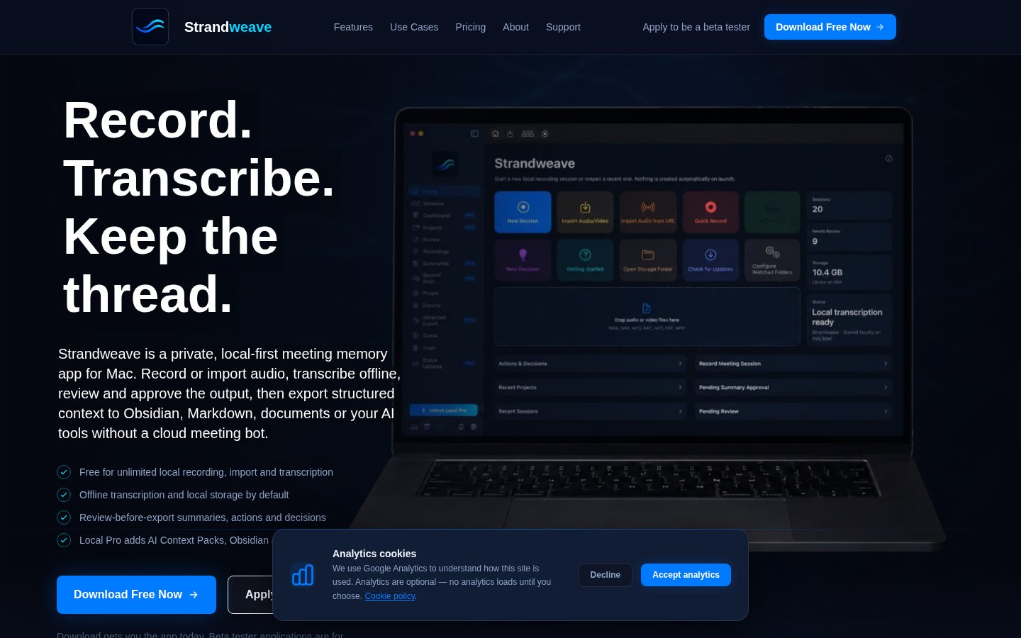 Strandweave Homepage