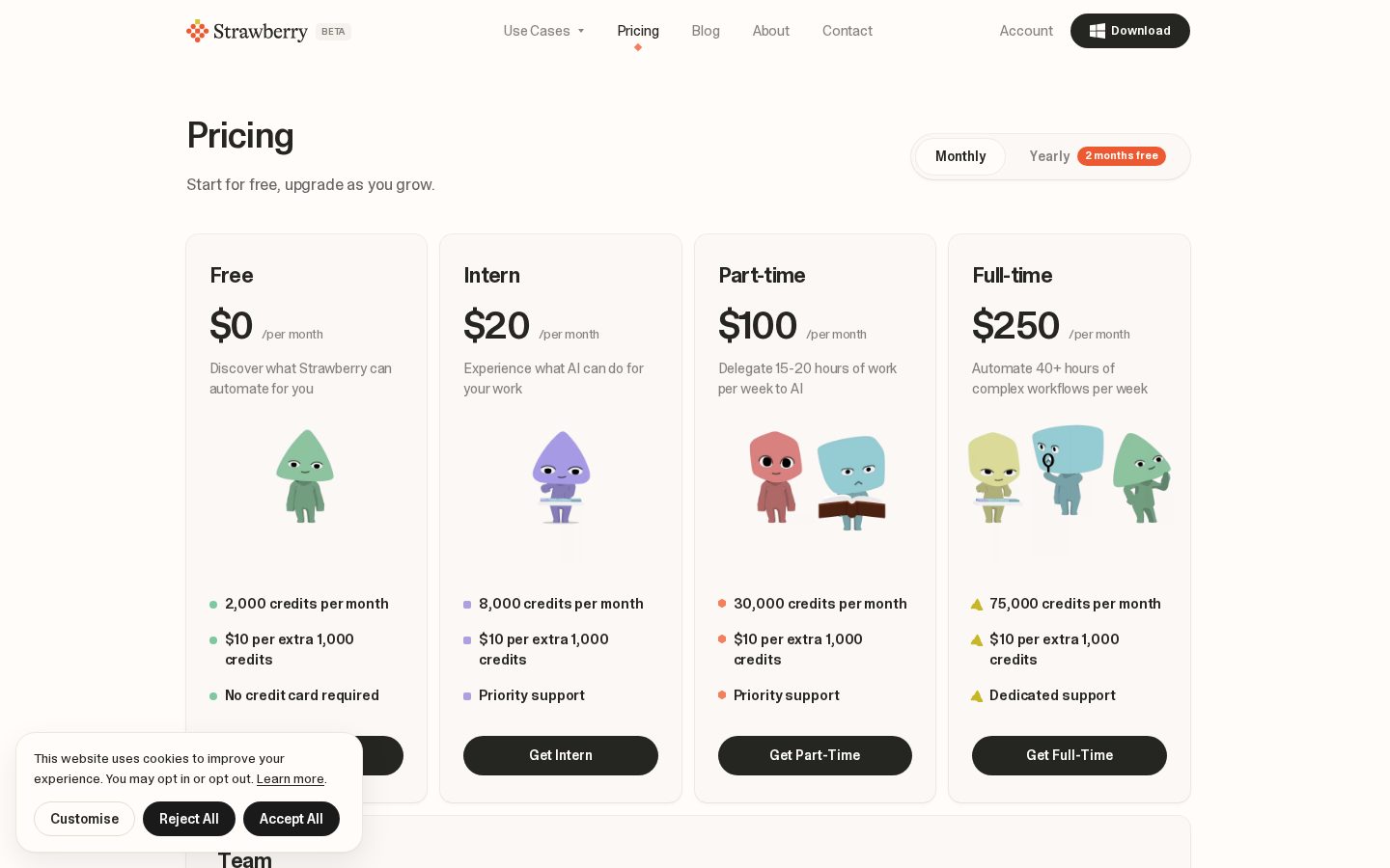 Strawberry Pricing