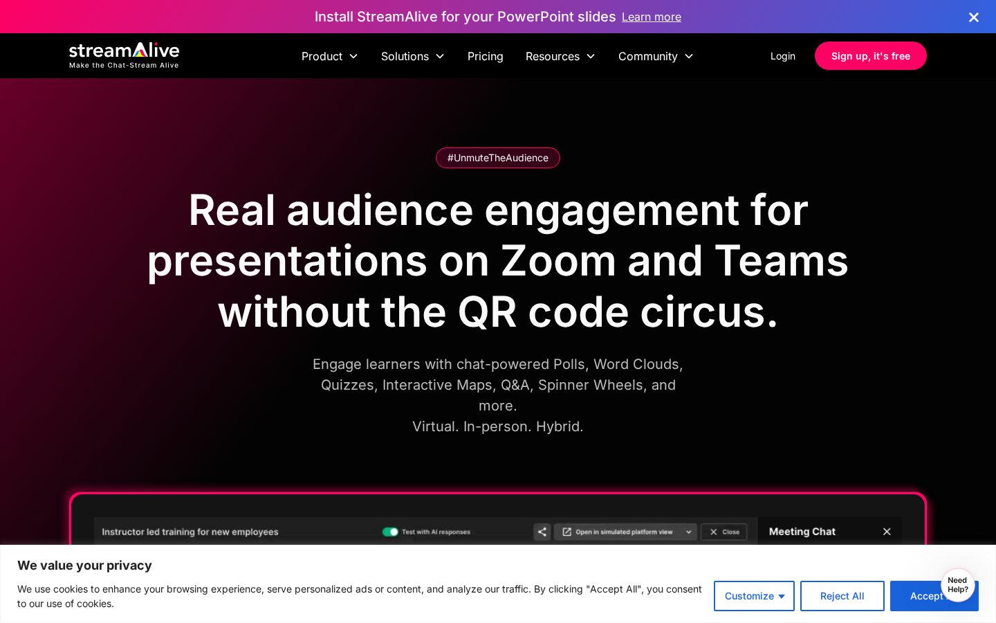StreamAlive Homepage