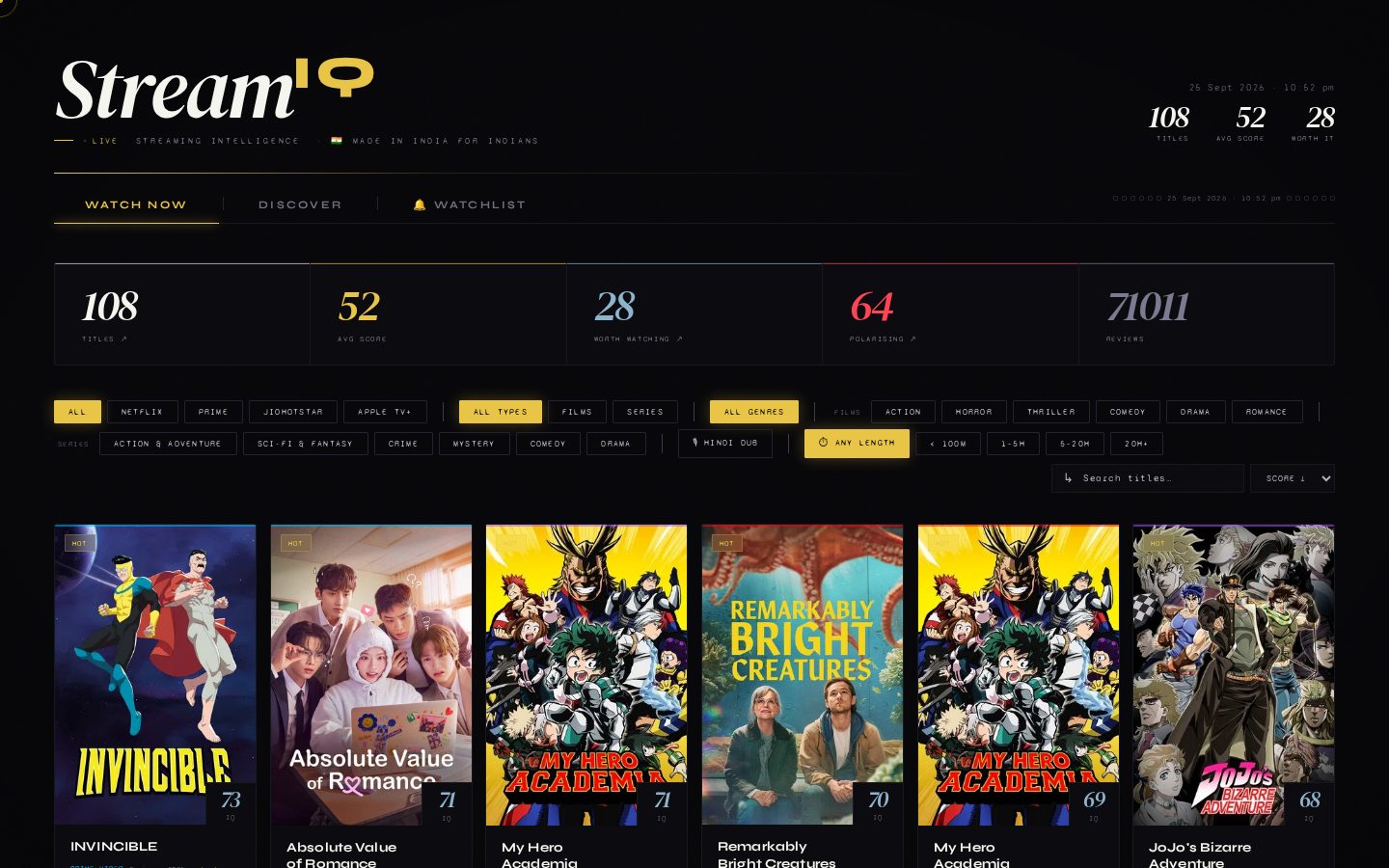 StreamIQ Homepage