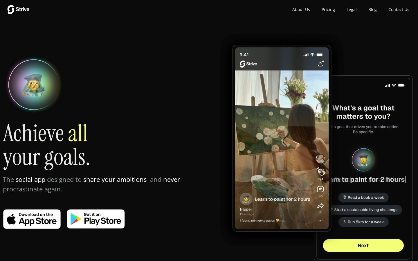 Strive Homepage