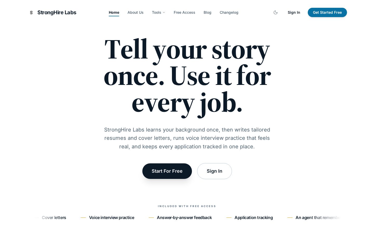StrongHire Labs Homepage