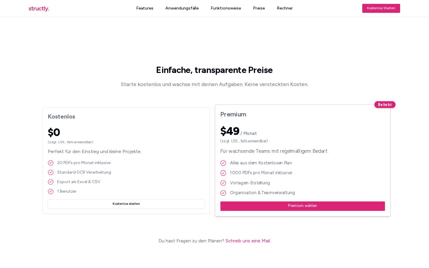 structly Pricing