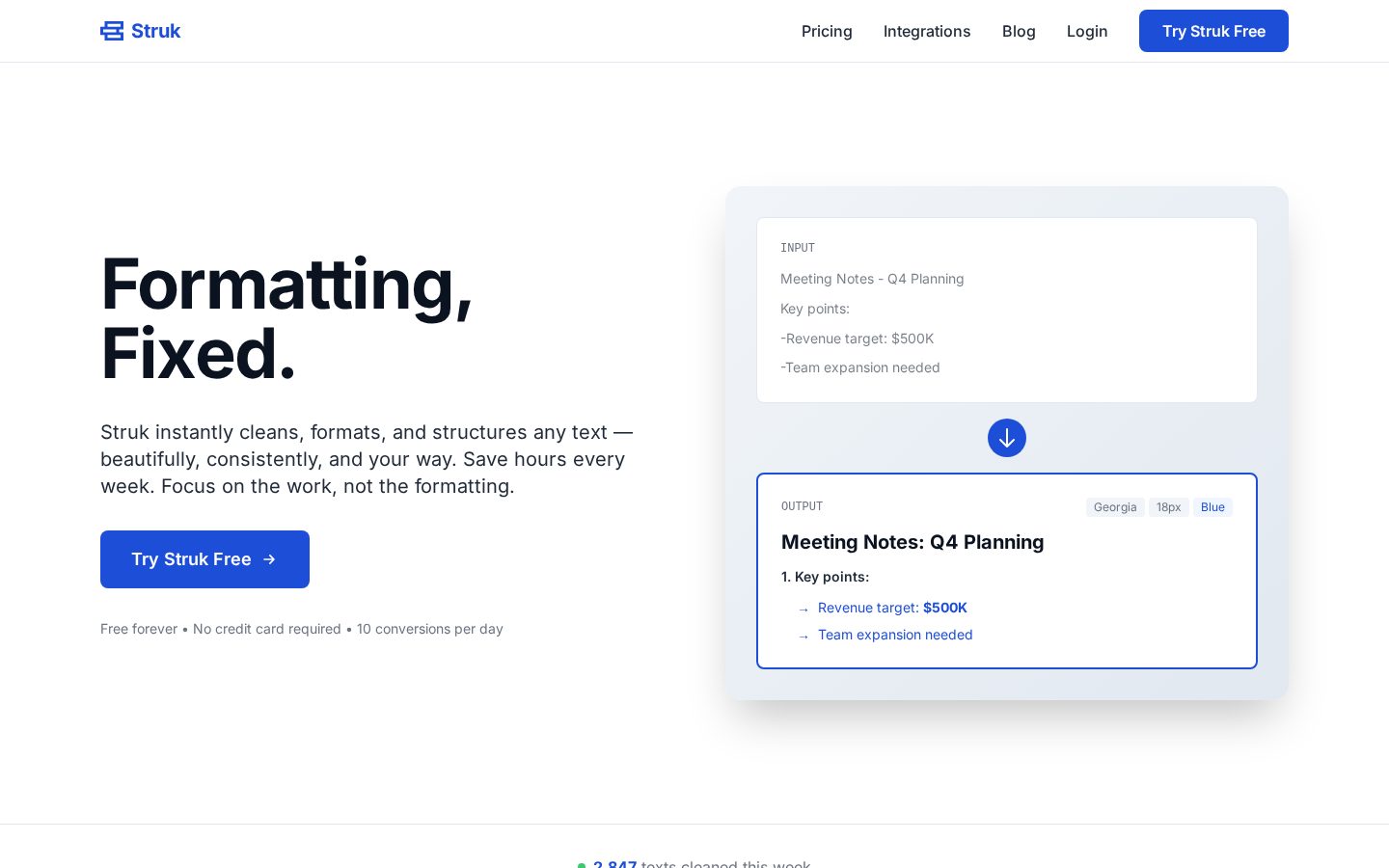 Struk Homepage
