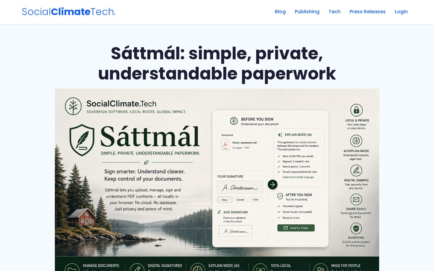 Sáttmál Homepage