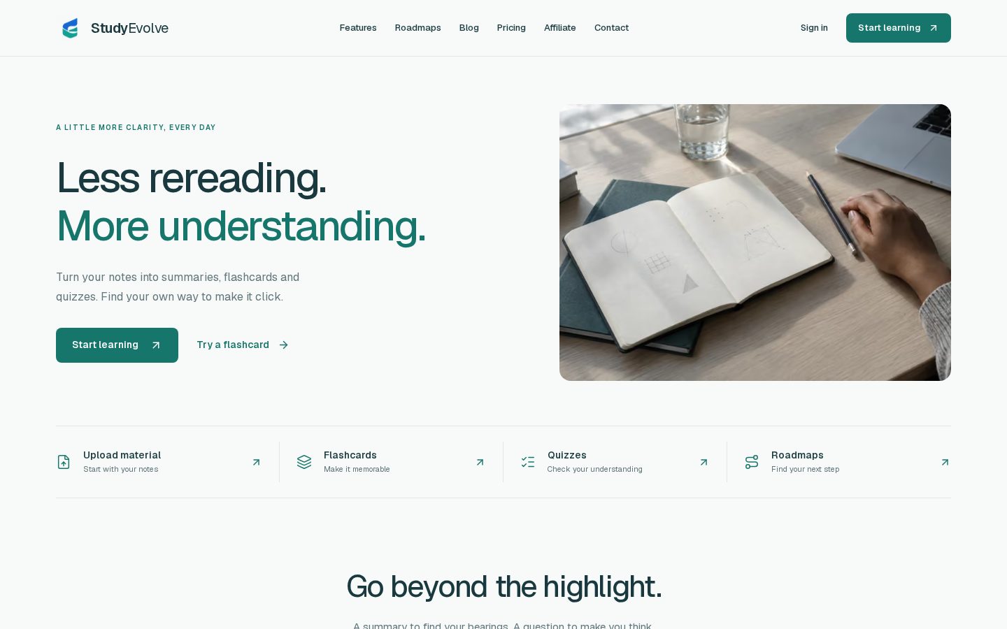 Study Evolve Homepage
