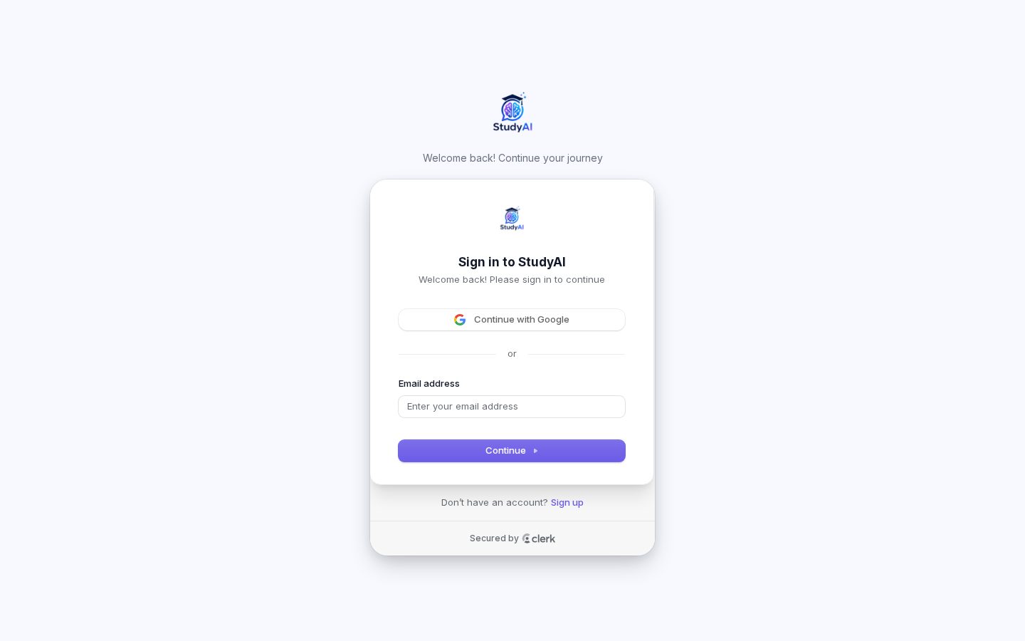 StudyAI Homepage