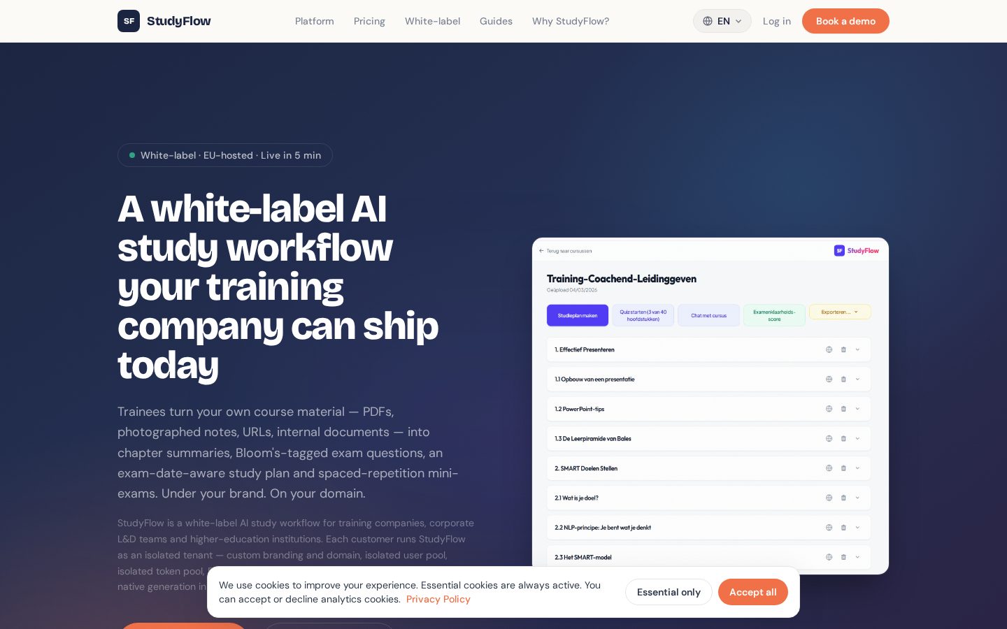 StudyFlow Homepage