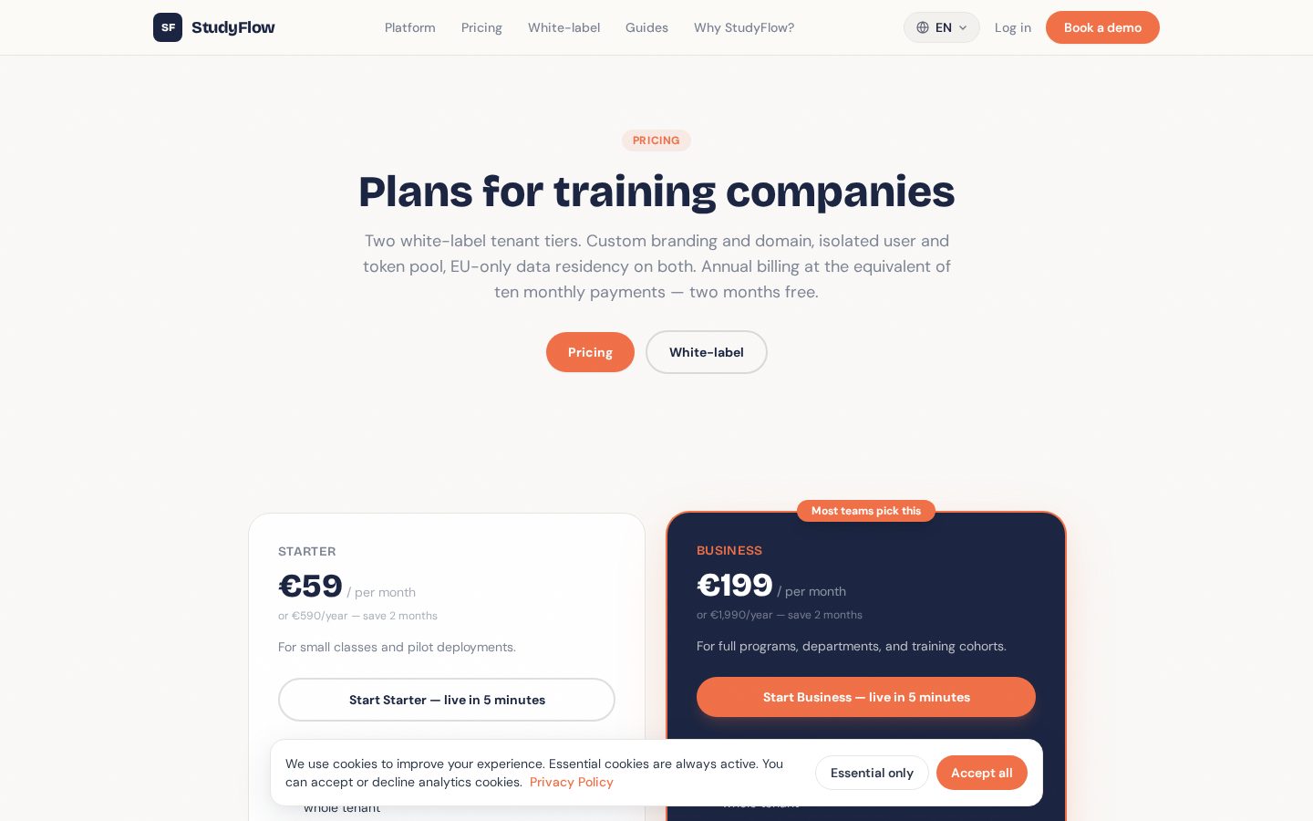StudyFlow Pricing