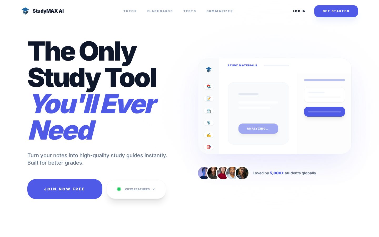 StudyMAX AI Homepage