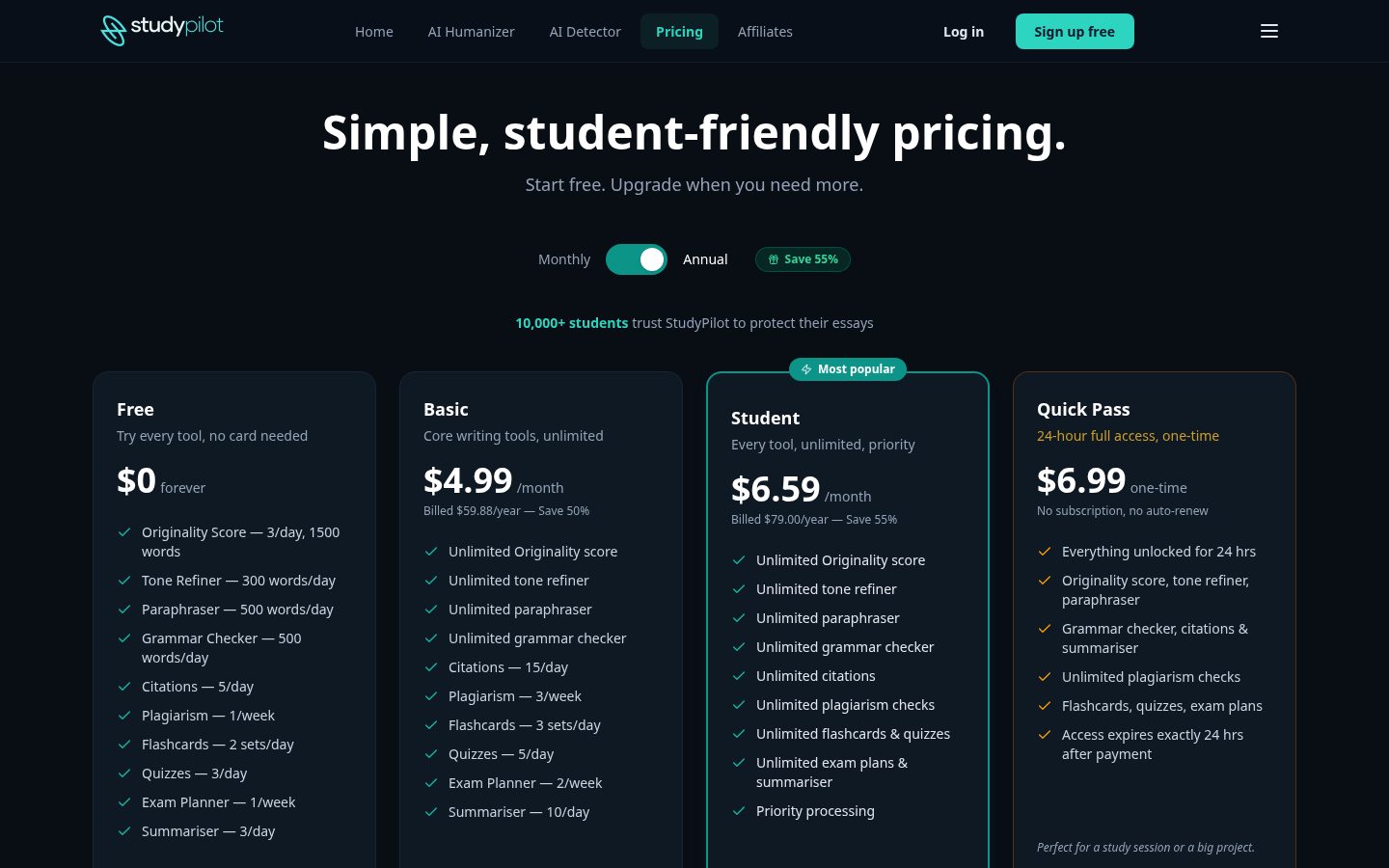 StudyPilot Pricing
