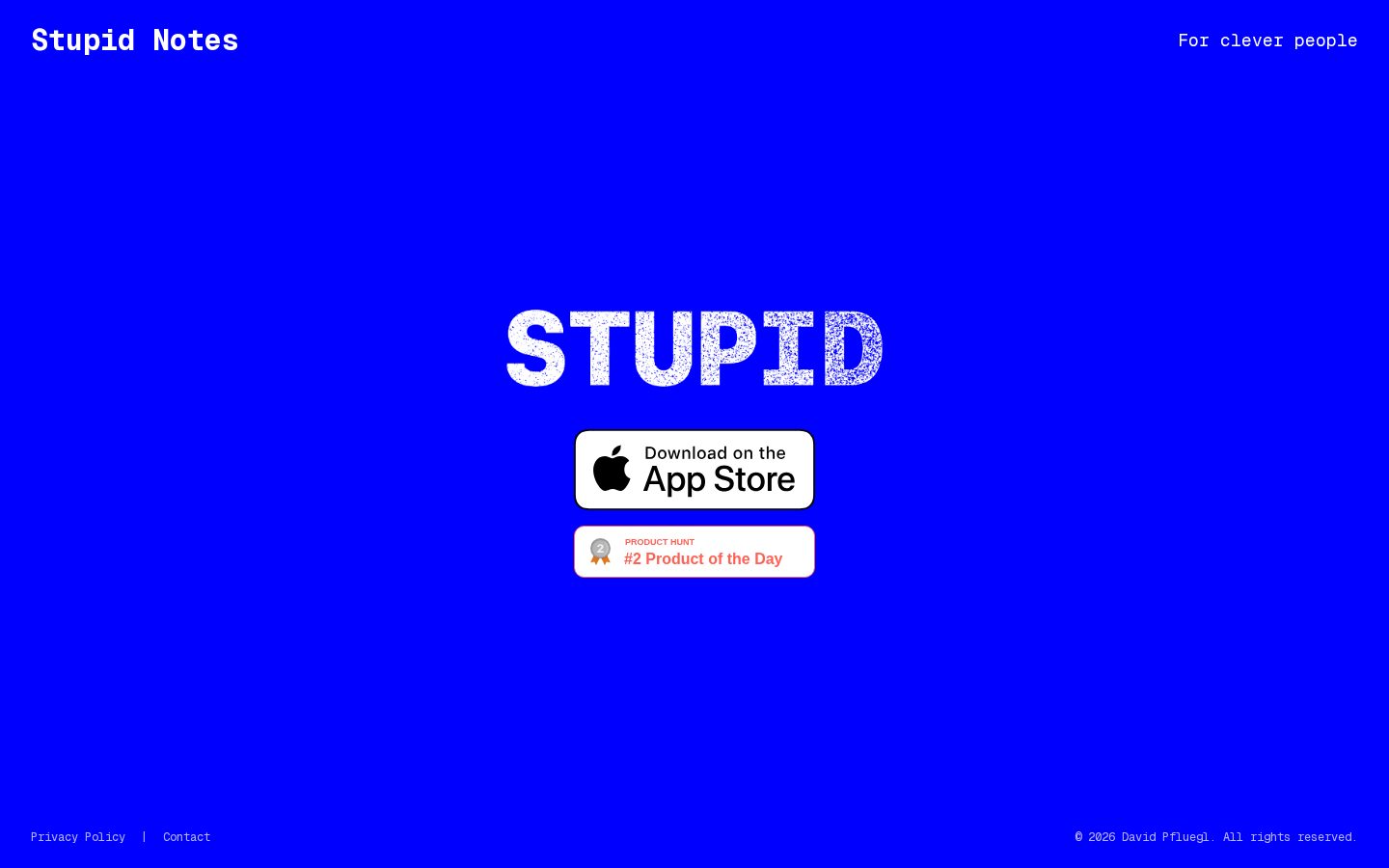 Stupid Notes Homepage