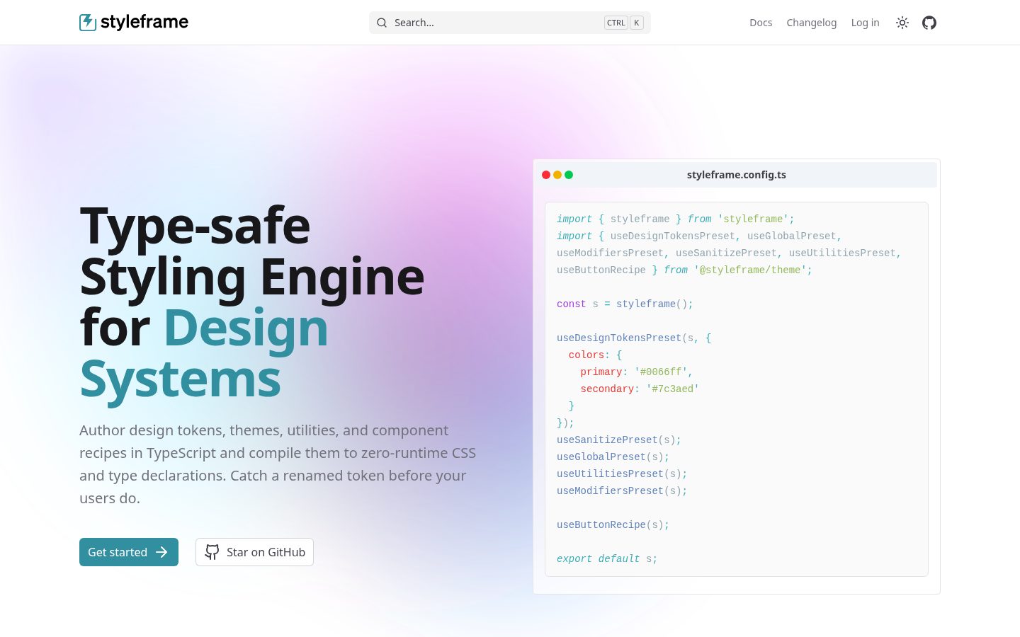 Styleframe Homepage