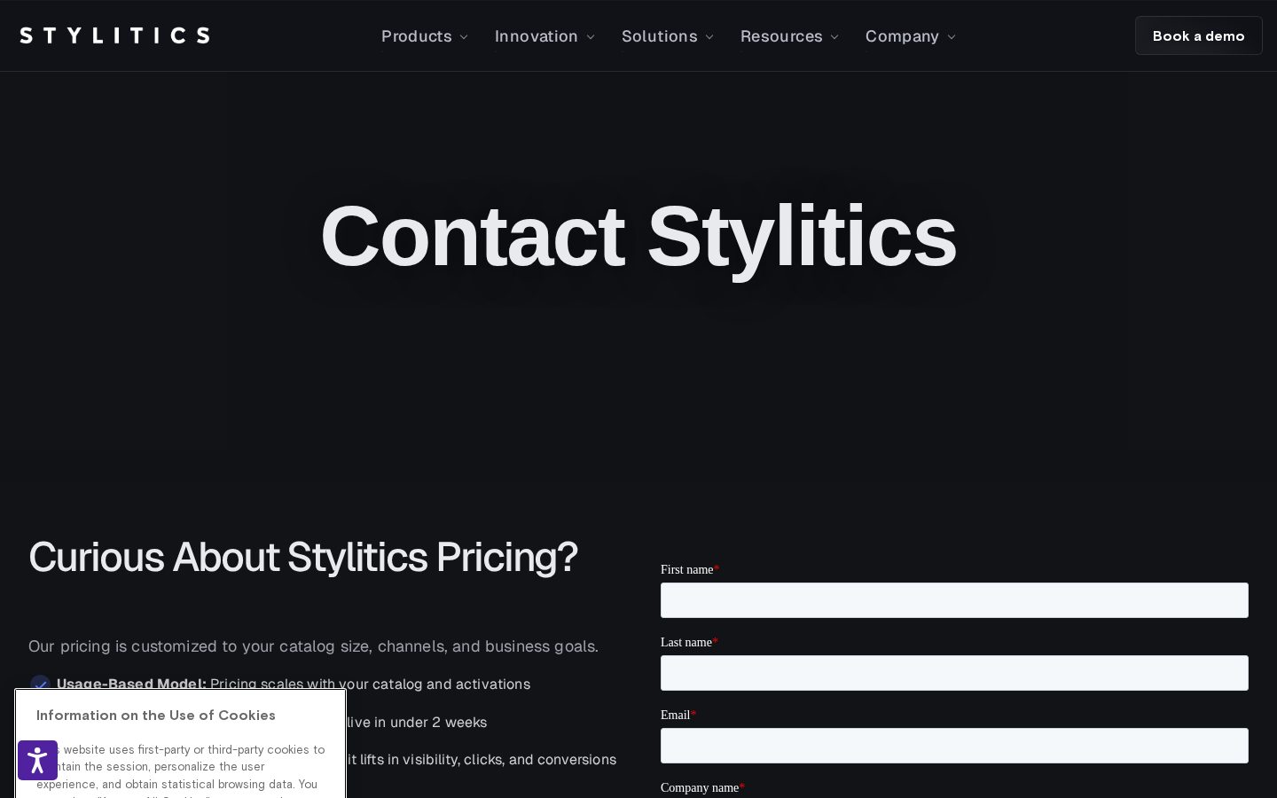 Stylitics Pricing