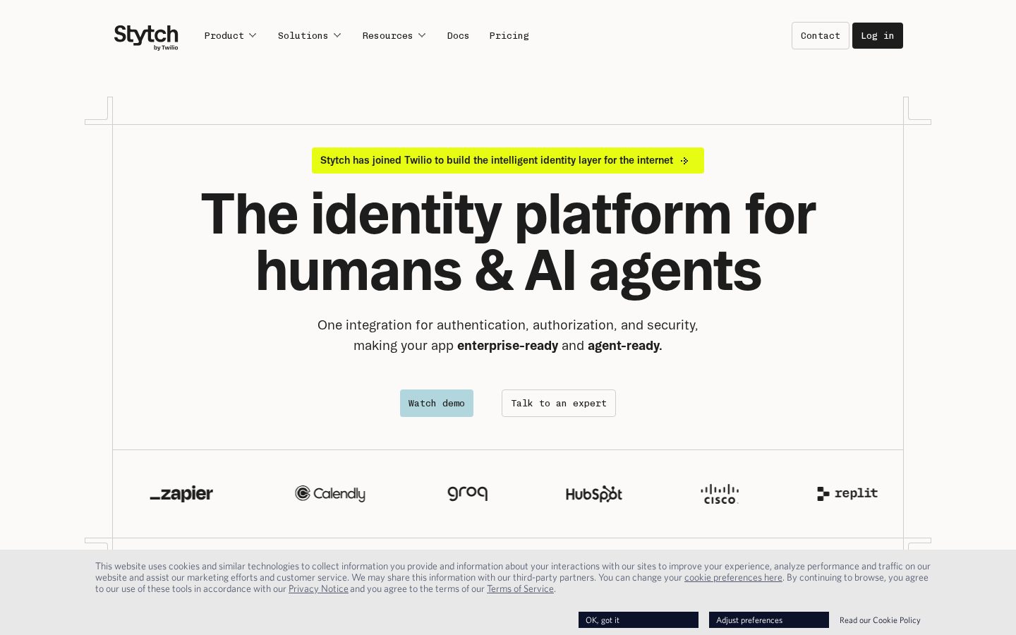 Stytch Connected Apps Homepage