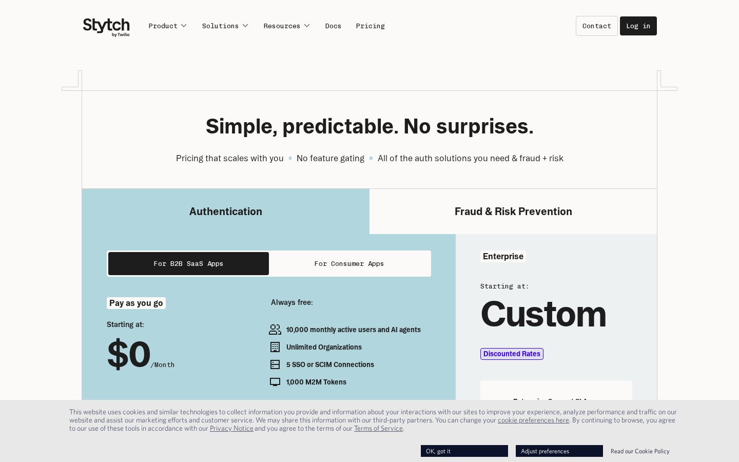 Stytch Connected Apps Pricing