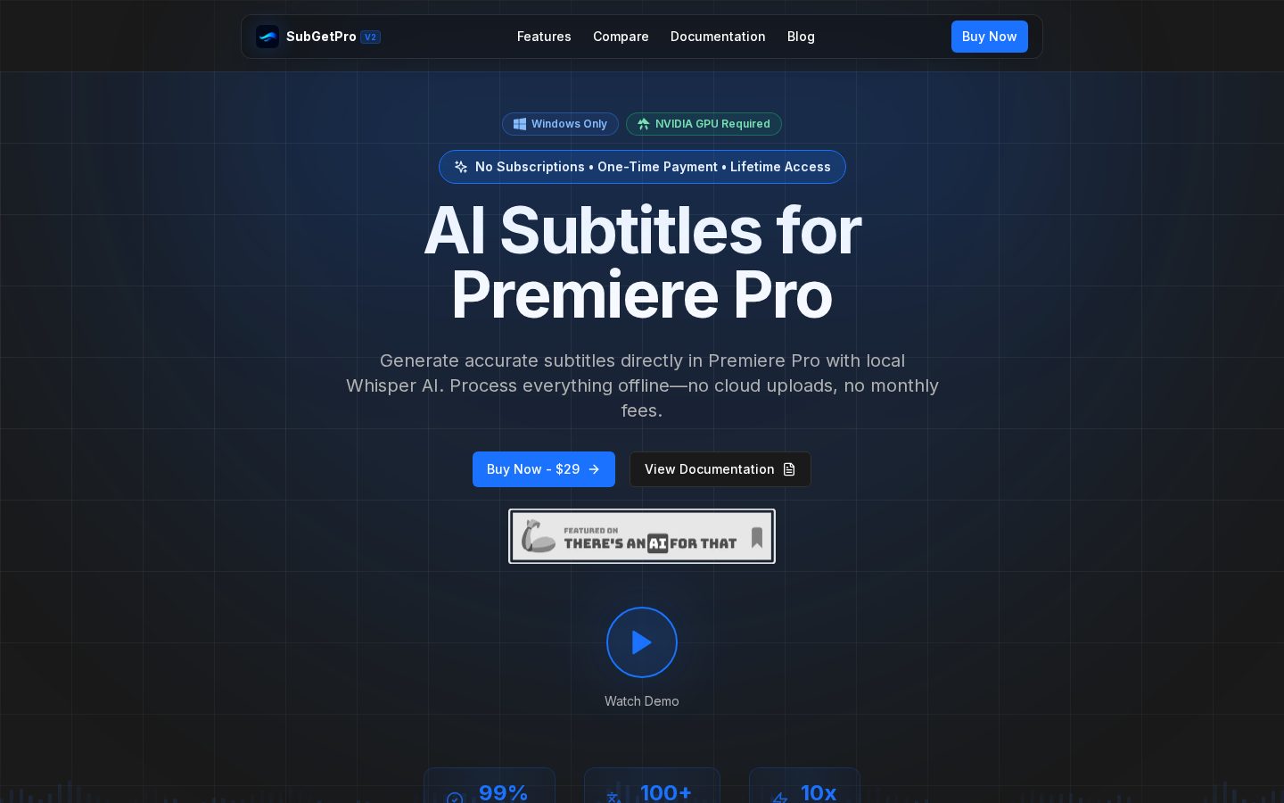 SubGetPro V2 Homepage