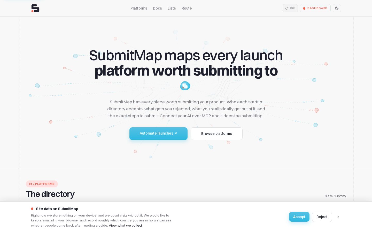 SubmitMap Homepage