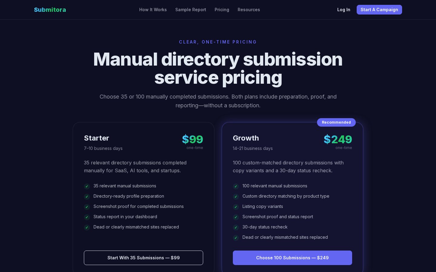 Submitora Pricing