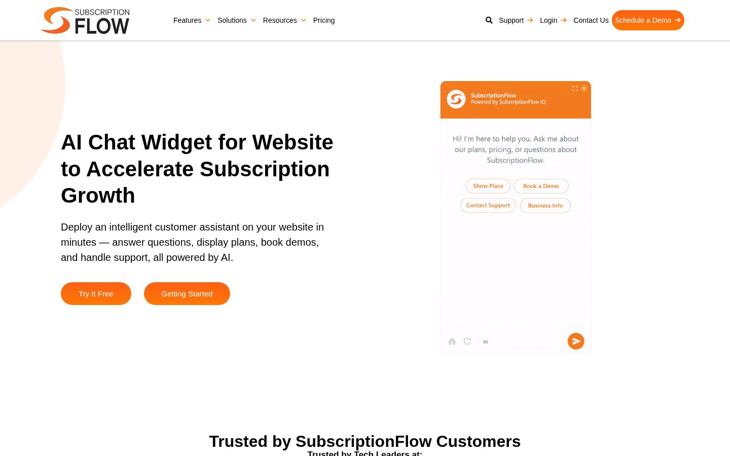 SubscriptionFlow IQ Homepage