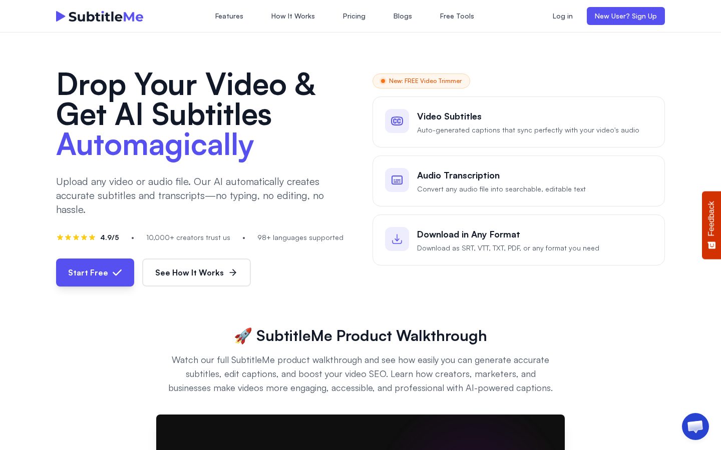 SubtitleMe Homepage