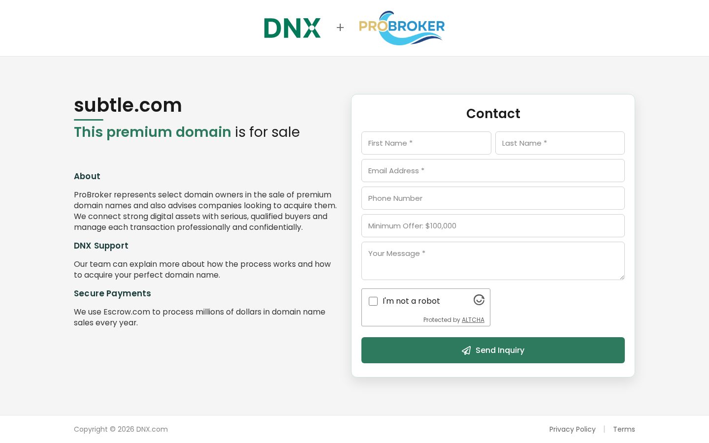 Subtle Homepage
