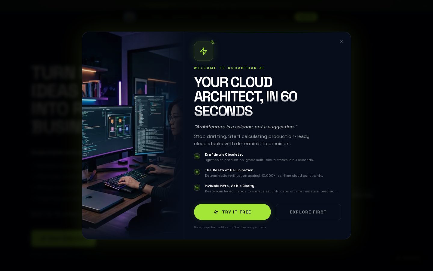 Sudarshan AI Homepage