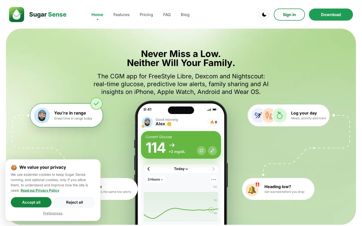 Sugar Sense Homepage