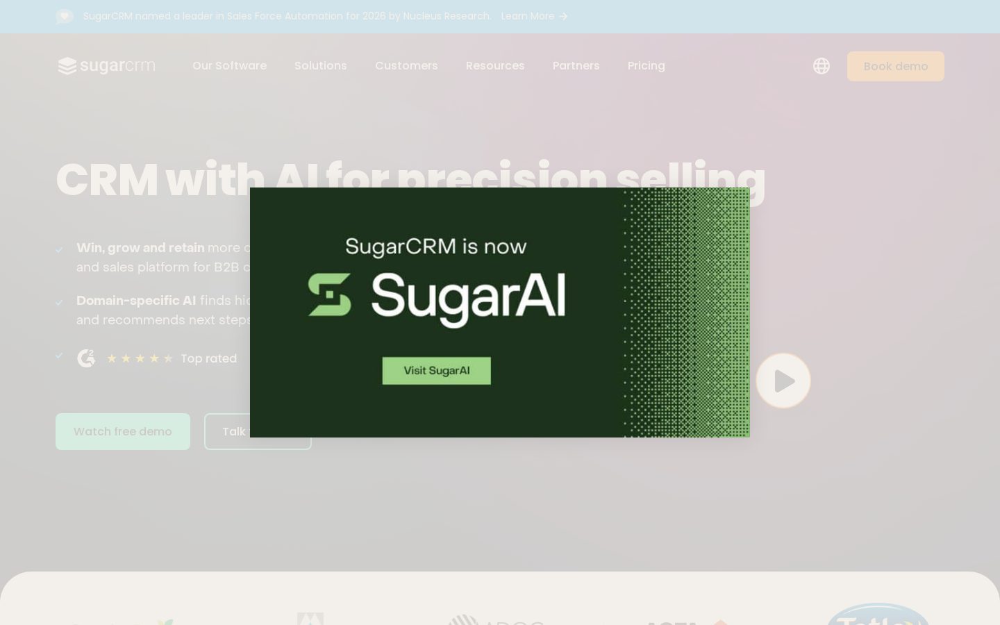 SugarCRM Homepage