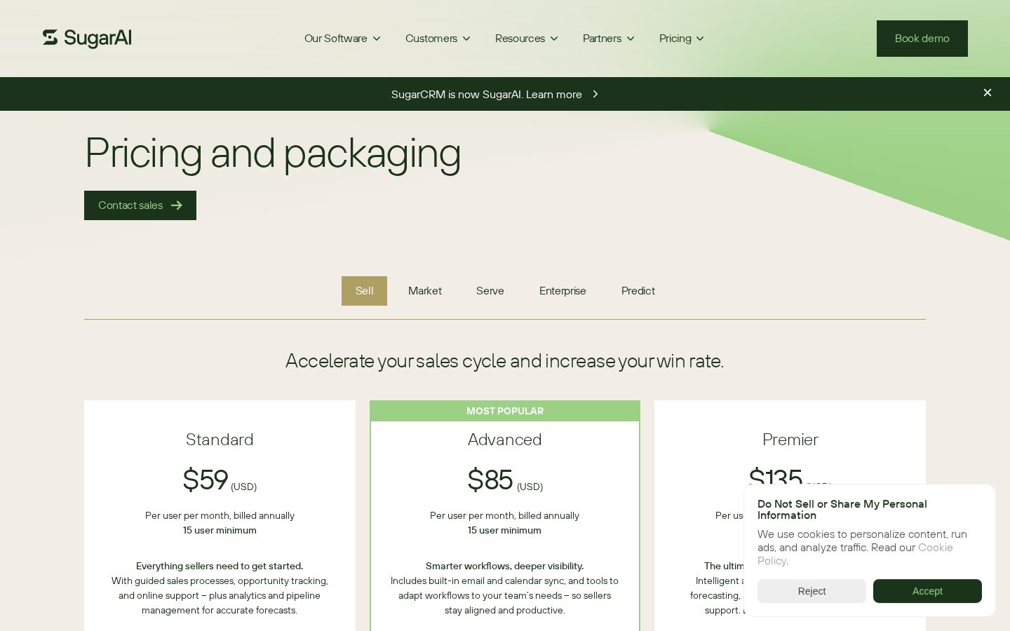 SugarCRM Pricing