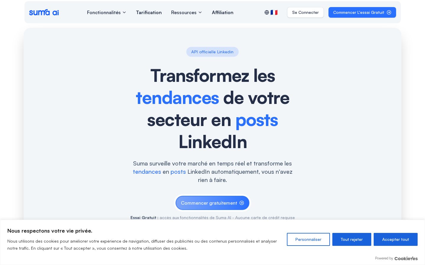 Suma AI Homepage