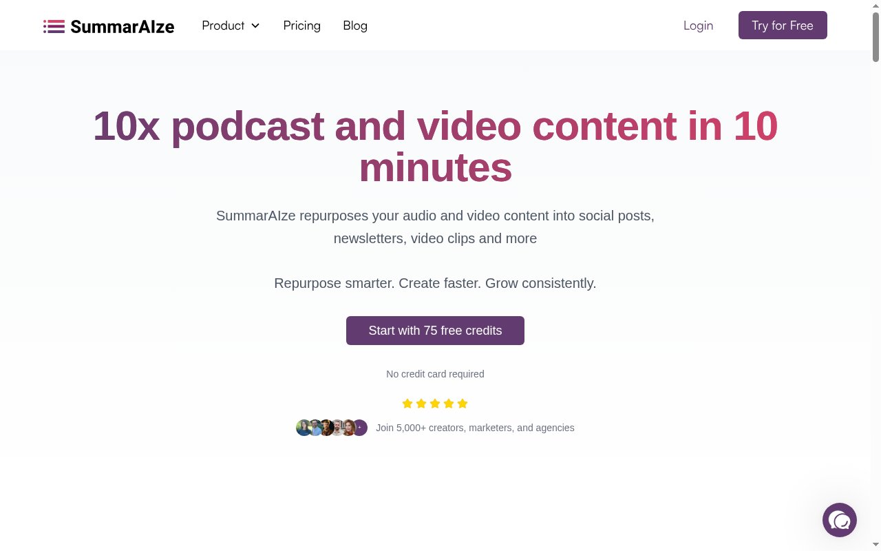 SummarAIze homepage