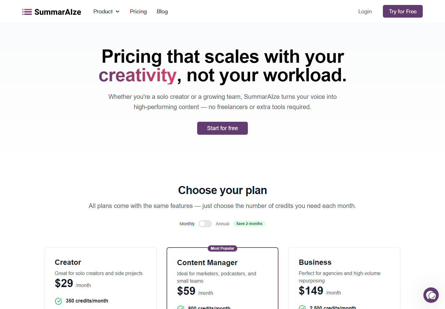 SummarAIze pricing
