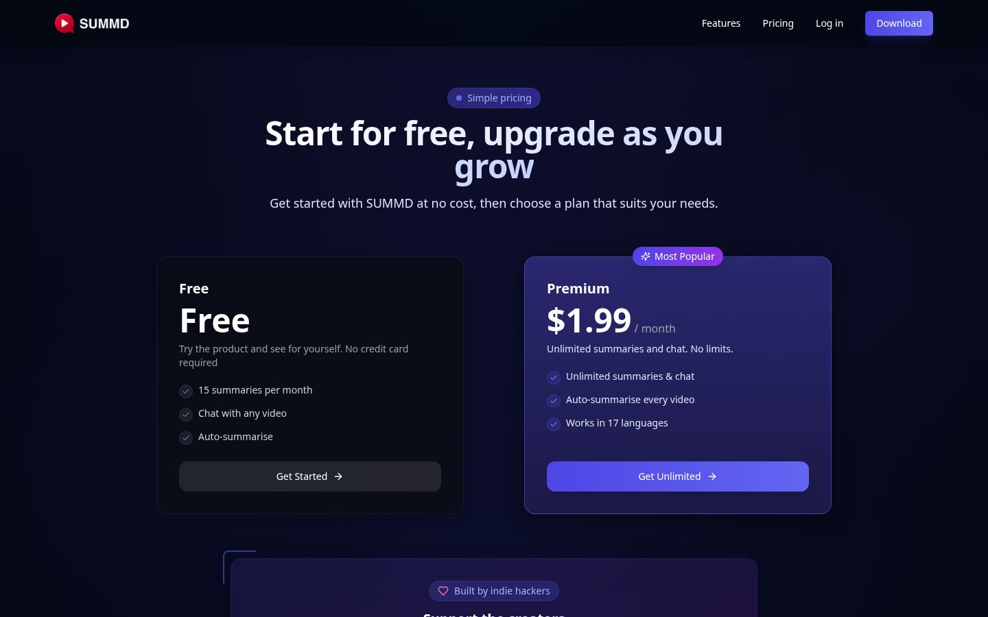 Summd Pricing