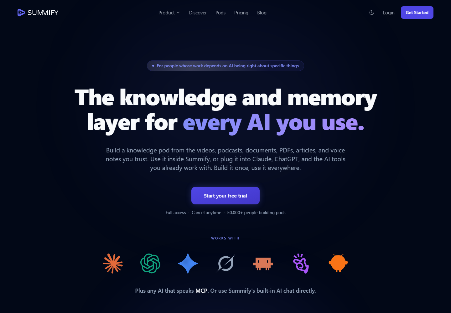 Summify homepage