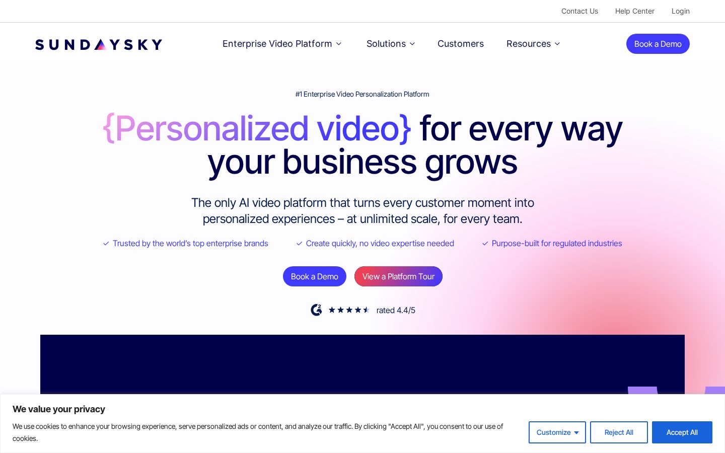 SundaySky Homepage