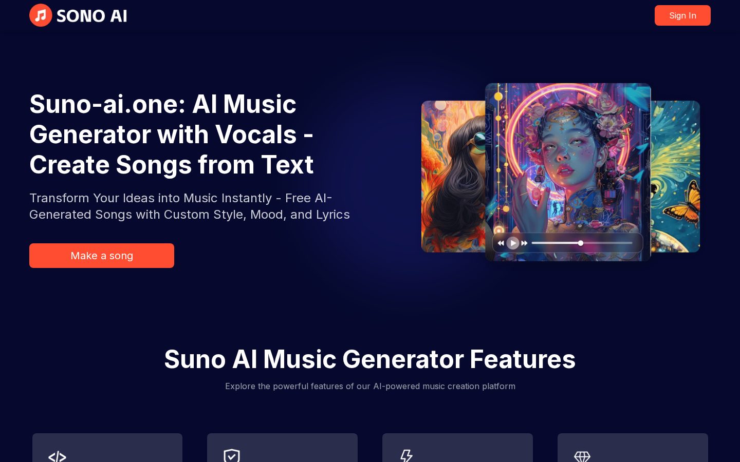 SUNO-AI Homepage